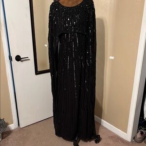 Elegant Black Sequin MAC Duggal Gown